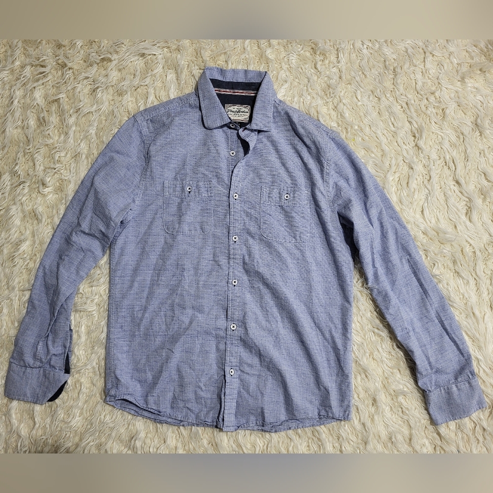 Flag and Anthem Stitch Fix button down long sleeve shirt Size Medium